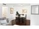 Comfortable dining area features dark wood floors and neutral color palette at 807 Woodcliff Dr, Sandy Springs, GA 30350