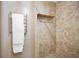 Modern tiled shower with a built in niche at 807 Woodcliff Dr, Sandy Springs, GA 30350