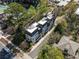 Stunning aerial view showcasing the modern townhome complex with its sleek design and lush surroundings at 1821 Huntington Hills Nw Ln, Atlanta, GA 30309