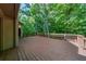 Spacious wooden deck with forest views offers a private and inviting outdoor space at 1665 Chevron Way, Sandy Springs, GA 30350