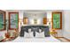 Close up of a spacious main bedroom with neutral walls and three windows providing natural light at 1665 Chevron Way, Sandy Springs, GA 30350