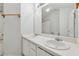 Bathroom featuring dual sinks, large mirror, and shower and tub combination at 115 Benfield Cir, Cartersville, GA 30121