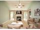 Spacious living room with fireplace, archways, and neutral décor at 118 Jasmine Way, Carrollton, GA 30180