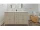 Bathroom featuring a double sink vanity with plenty of storage and neutral paint at 2221 Meadow Wood Ct, Marietta, GA 30062