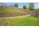 Backyard with a slope, grass, and a wooden fence at 2342 Terrace View Sw Cir, Atlanta, GA 30315