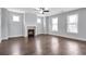 Inviting living room features hardwood floors and a cozy fireplace at 2342 Terrace View Sw Cir, Atlanta, GA 30315