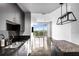 Kitchen with granite countertops and stainless steel appliances overlooking the living area at 250 Pharr Ne Rd # 716, Atlanta, GA 30305