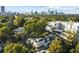 Stunning aerial view of a modern home nestled amidst lush greenery, showcasing its contemporary design and neighborhood at 522 Boulevard Ne Pl, Atlanta, GA 30308