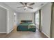 Comfortable bedroom features a ceiling fan and calm colors, creating a relaxing atmosphere at 6820 Gallant Se Cir # 2, Mableton, GA 30126