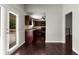 Dining room area showcasing sliding glass doors and views of the kitchen and staircase at 1741 Branch View Dr, Marietta, GA 30062