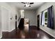 Spacious living room featuring hardwood floors, access to kitchen and a staircase at 1741 Branch View Dr, Marietta, GA 30062