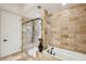 Elegant bathroom with a soaking tub, tiled shower, and neutral color scheme at 2233 Peachtree Ne Rd # 903, Atlanta, GA 30309