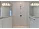 Modern tiled shower with glass enclosure and rain shower head at 240 Walker Avenue, Roswell, GA 30076