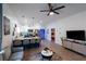 Open-concept living area with modern kitchen, cozy seating, and stylish decor at 3273 Elm St, Atlanta, GA 30337