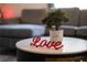 Cozy decor featuring a small plant and 