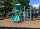 Community playground with slides, swings and a climbing structure, located near homes at 790 Village Field Ct, Suwanee, GA 30024