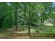 Picturesque backyard featuring mature trees and a wooden fence at 2420 Leaf Land Dr, Duluth, GA 30097
