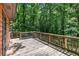 Lovely home deck surrounded by lush green trees at 2420 Leaf Land Dr, Duluth, GA 30097