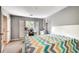 Bedroom with a window-side office and modern decor at 3203 Lenox Ne Rd # 22, Atlanta, GA 30324