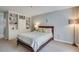 Comfortable bedroom with built-in shelves and soft, neutral tones at 3203 Lenox Ne Rd # 22, Atlanta, GA 30324