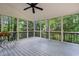 Spacious screened porch with wooded views, perfect for relaxation and entertaining at 3214 Woodleaf Ct, Marietta, GA 30062