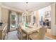 Sophisticated dining area featuring a stylish chandelier, large windows, and hardwood flooring at 1640 Settindown Dr, Roswell, GA 30075
