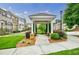 Neighborhood gathering spot featuring a covered gazebo with outdoor seating and landscaping at 2464 Georgetown Ave, Atlanta, GA 30345