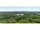Expansive aerial view showcasing the lush greenery surrounding the cityscape skyline at 2559 Defoors Ferry Nw Rd, Atlanta, GA 30318