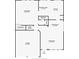 Detailed floorplan showcasing the layout of the living room, kitchen, bathroom, and garage at 3260 Ridgefair Dr, Cumming, GA 30040
