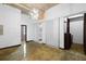 Bedroom features frosted sliding doors, open shelving, and views into the bathroom at 660 Glen Iris Dr # 206 & 109, Atlanta, GA 30308