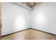 Minimalist bedroom with bare concrete floor and visible ductwork on the ceiling at 660 Glen Iris Dr # 206 & 109, Atlanta, GA 30308