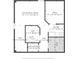 Detailed floor plan with dimensions for the office, wet bar, and halls at 660 Glen Iris Dr # 206 & 109, Atlanta, GA 30308