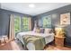 Comfortable bedroom with large windows, stylish rug, and accent furniture at 999 Washington Sw St, Atlanta, GA 30315