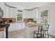 Charming kitchen with white cabinets, granite counters, and tile backsplash at 1796 Center Ave, East Point, GA 30344