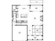 Detailed first floor plan showcasing a Gathering room, breakfast area, dining room, 2 car garage, and covered porch at 5627 Meadowstone Walk, Kennesaw, GA 30152