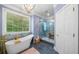 Beautiful bathroom with freestanding tub, glass enclosed shower with bench, and stunning fixtures and finishes at 450 Bay Grove Se Rd, Loganville, GA 30052