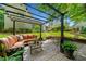 Charming outdoor patio with sectional seating and mature landscaping, ideal for al fresco dining at 450 Bay Grove Se Rd, Loganville, GA 30052