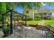 Inviting backyard patio with comfortable seating, perfect for relaxing and enjoying the outdoors at 450 Bay Grove Se Rd, Loganville, GA 30052