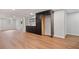 Finished basement with wood-look floors, sink, and storage at 50 Stonington Pl, Marietta, GA 30068