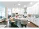 Bright, open kitchen with a large island, stainless steel appliances, and stylish pendant lighting at 719 Elizabeth Trl, Woodstock, GA 30189