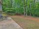 Lush backyard with mature trees, patio, and ample space for outdoor activities at 445 Royal St, Mcdonough, GA 30253