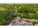 Aerial view showcasing the community pool, tennis courts, buildings, and the surrounding landscape at 1177 Church St # A, Decatur, GA 30030