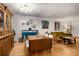 The dining room features hardwood floors, stylish lighting, and an open concept to the living room at 1177 Church St # A, Decatur, GA 30030