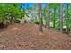 Beautiful backyard featuring a large, sloped lawn with lush trees surrounding the property at 4012 Ironhill Ln, Woodstock, GA 30189