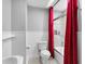 Bright, clean bathroom featuring neutral colors, a glass-enclosed shower and modern fixtures at 4012 Ironhill Ln, Woodstock, GA 30189