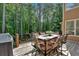 Spacious deck with outdoor dining area overlooking private backyard and golf course at 4012 Ironhill Ln, Woodstock, GA 30189
