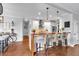 Charming kitchen with a breakfast bar and updated stainless appliances at 4012 Ironhill Ln, Woodstock, GA 30189