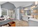 Main bathroom with a soaking tub and separate shower at 4012 Ironhill Ln, Woodstock, GA 30189