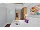 Modern bedroom boasts natural light, hardwood floors, walk-in closet, and a contemporary design at 855 Peachtree Ne St # 1311, Atlanta, GA 30308