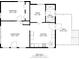 Detailed floor plan showcasing the layout of the living room, kitchen, bedroom, bath, and deck at 4202 Maplewood Dr, Decatur, GA 30035